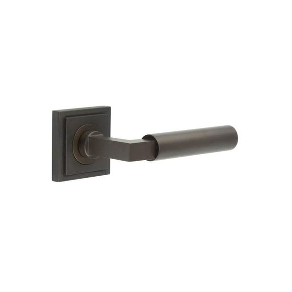 Burlington Westminster Door Handles On Square Stepped Rose by Burlington By Frelan