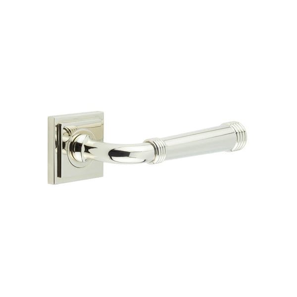 Burlington Highgate Door Handles On Square Stepped Rose