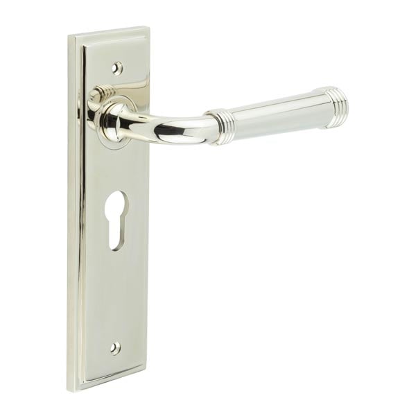 Burlington Highgate Door Handles Euro Backplate