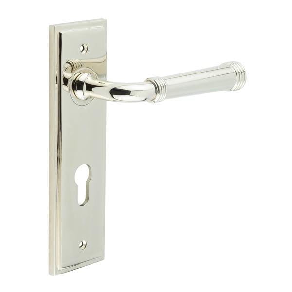 Burlington Highgate Door Handle Din Euro Backplate