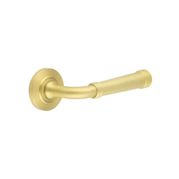 Burlington Highgate Door Handles On Chamfered Rose