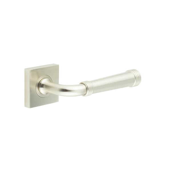 Burlington Highgate Door Handles On Square Plain Rose