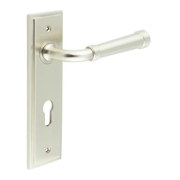 Burlington Highgate Door Handle Din Euro Backplate