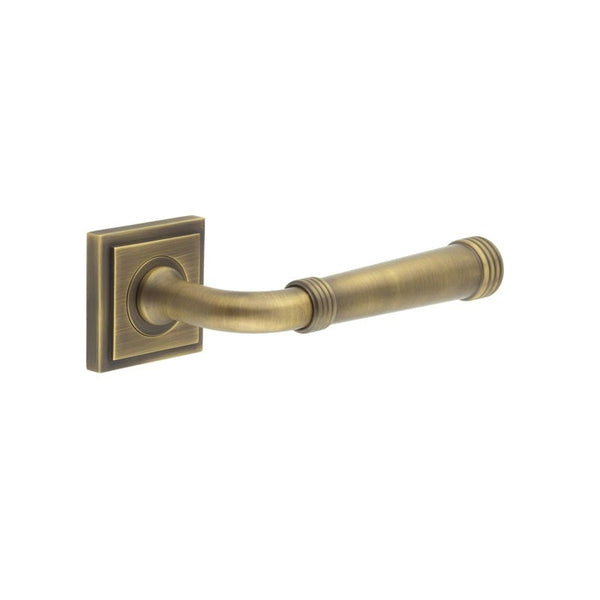 Burlington Highgate Door Handles On Square Stepped Rose