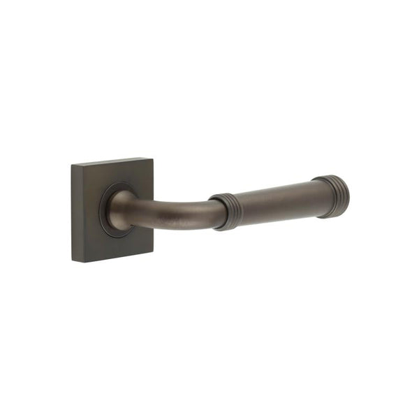 Burlington Highgate Door Handles On Square Plain Rose