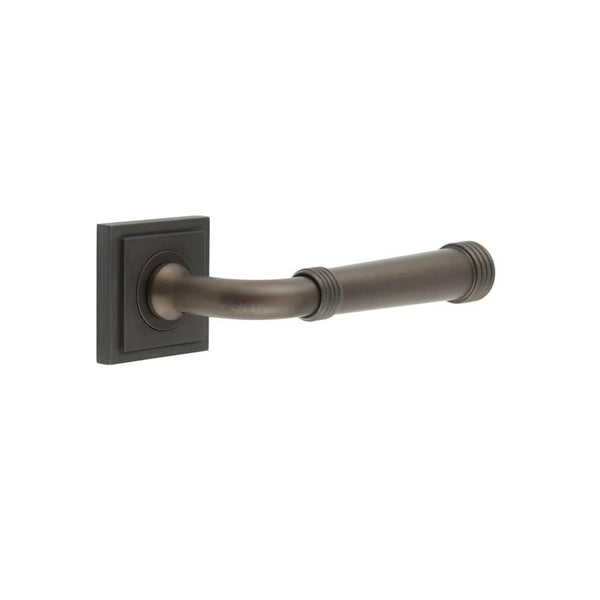 Burlington Highgate Door Handles On Square Stepped Rose