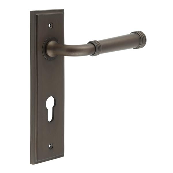 Burlington Highgate Door Handle Din Euro Backplate