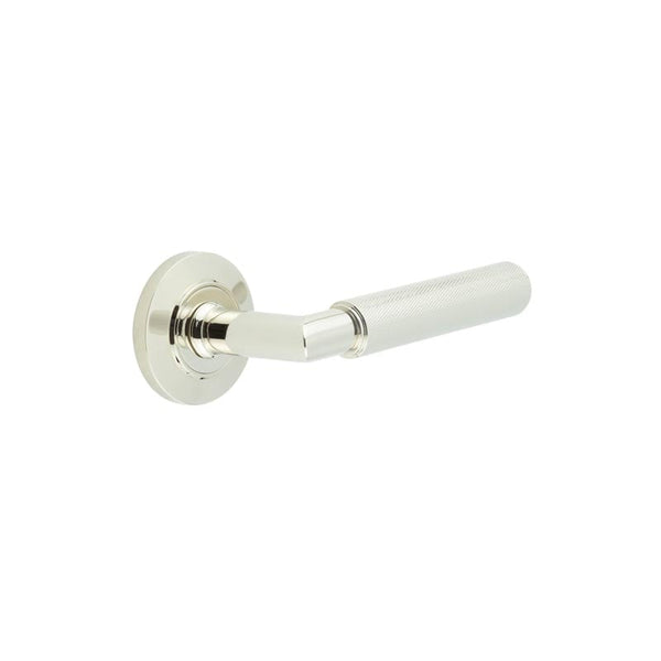 Burlington Piccadilly Door Handles On Chamfered Rose by Burlington By Frelan