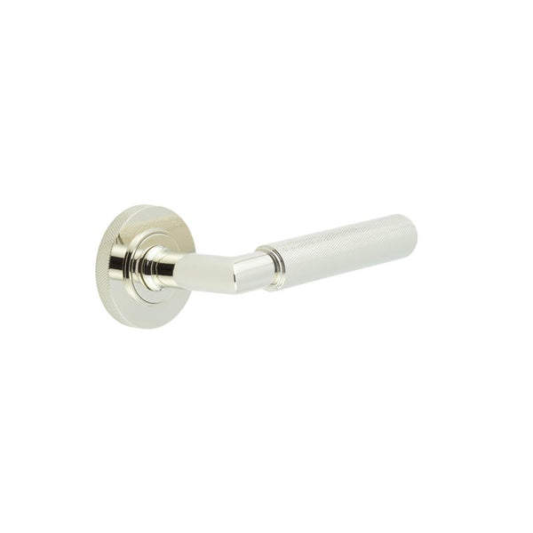 Burlington Piccadilly Door Handles On Knurled Rose