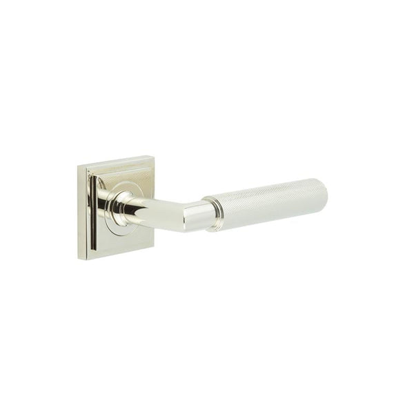 Burlington Piccadilly Door Handles On Square Stepped Rose