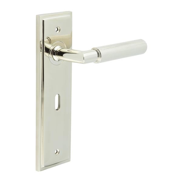 Burlington Piccadilly Door Handles Lock Backplate