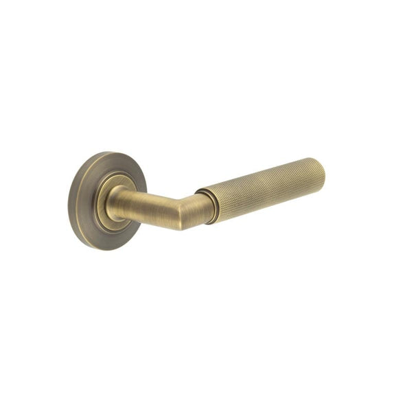 Burlington Piccadilly Door Handles On Chamfered Rose by Burlington By Frelan