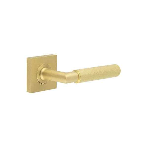 Burlington Piccadilly Door Handles On Square Plain Rose