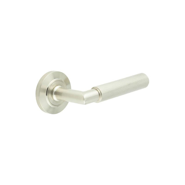 Burlington Piccadilly Door Handles On Chamfered Rose by Burlington By Frelan