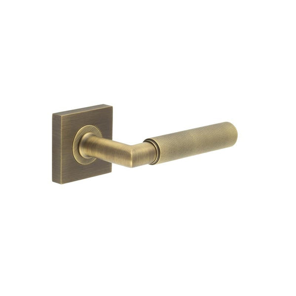 Burlington Piccadilly Door Handles On Square Plain Rose