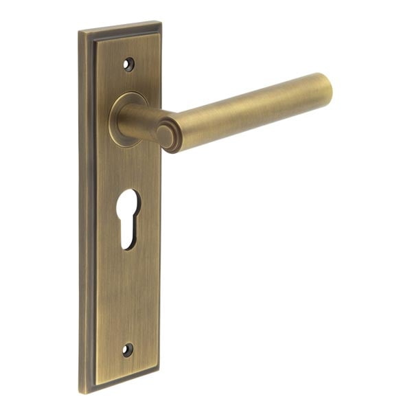 Burlington Richmond Door Handle Euro Backplate by Burlington By Frelan