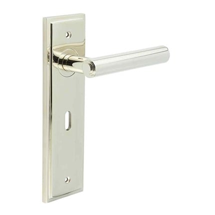 Burlington Richmond Door Handles Lock Backplate
