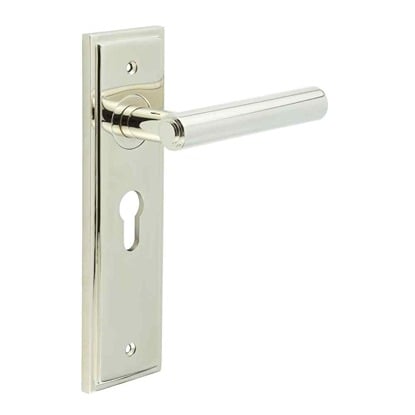 Burlington Richmond Door Handle Euro Backplate by Burlington By Frelan