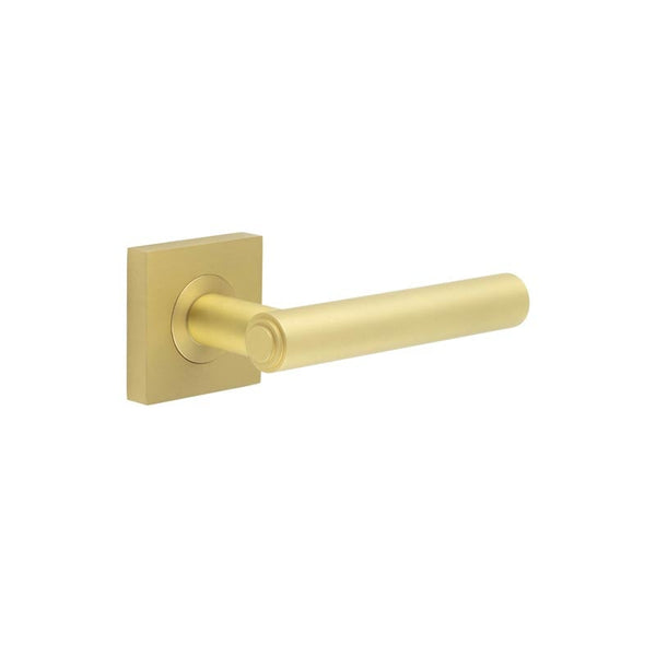 Burlington Richmond Door Handles On Square Plain Rose