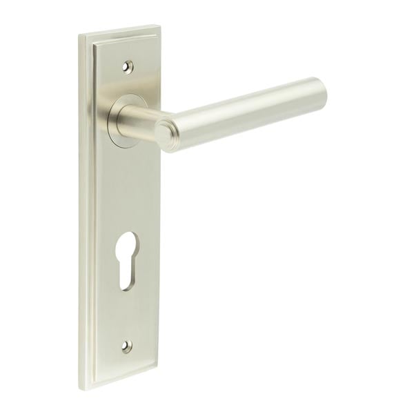 Burlington Richmond Door Handle Din Euro Backplate by Burlington By Frelan