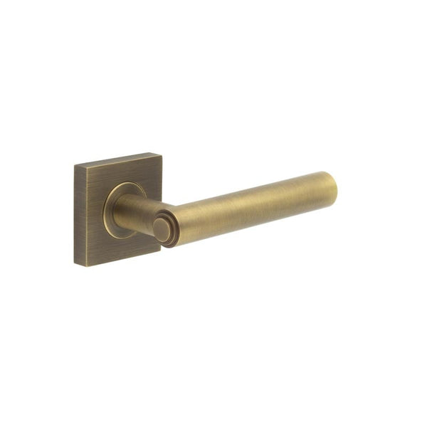 Burlington Richmond Door Handles On Square Plain Rose