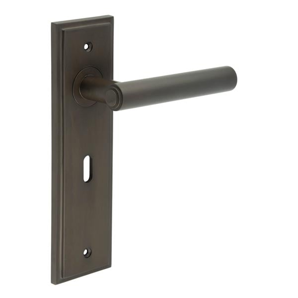 Burlington Richmond Door Handles On Square Stepped Rose