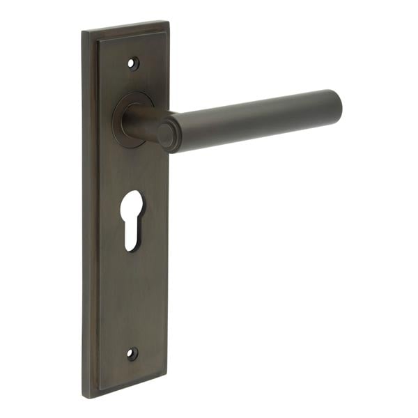 Burlington Richmond Door Handle Euro Backplate by Burlington By Frelan