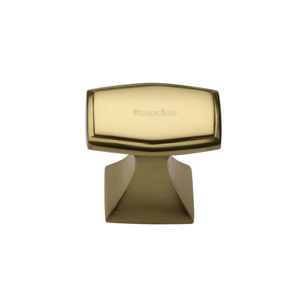 Deco Cabinet Knob by M Marcus - Heritage Brass