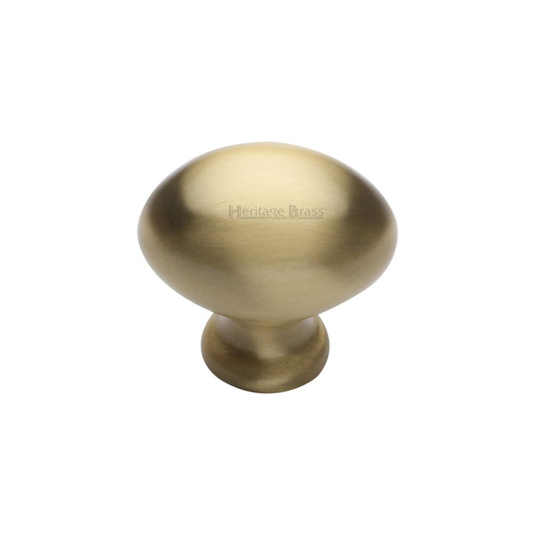 Victorian Oval Cabinet Knob by M Marcus - Heritage Brass