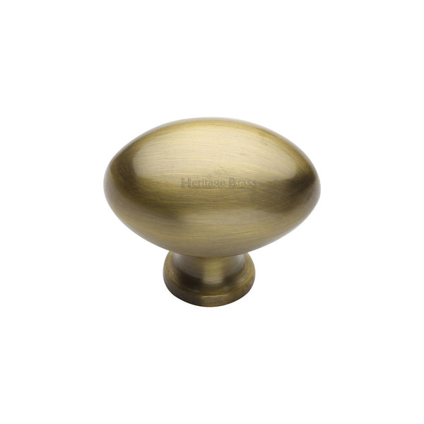 Victorian Oval Cabinet Knob by M Marcus - Heritage Brass