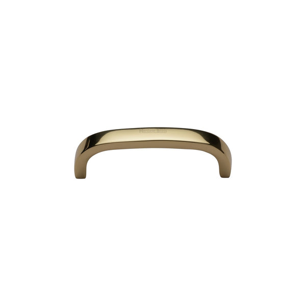 Curved D Shaped Cabinet Pull Handle by M Marcus - Heritage Brass