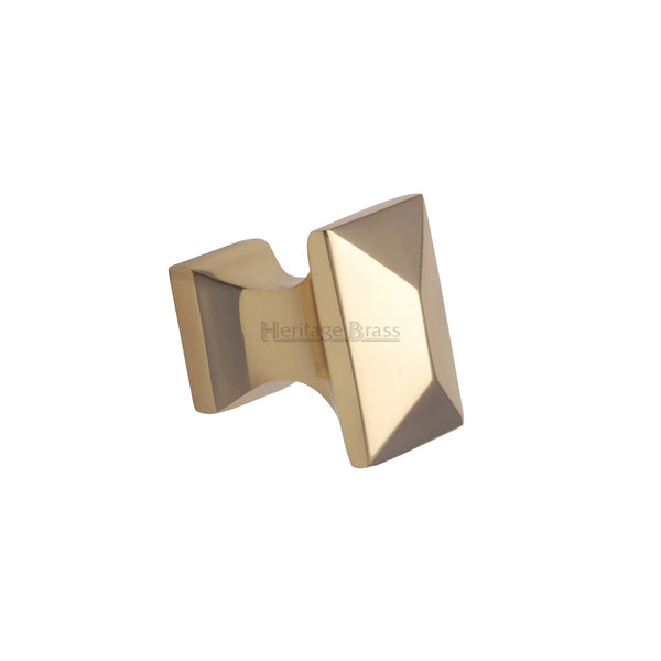 Pyramid Cabinet Knob by M Marcus - Heritage Brass