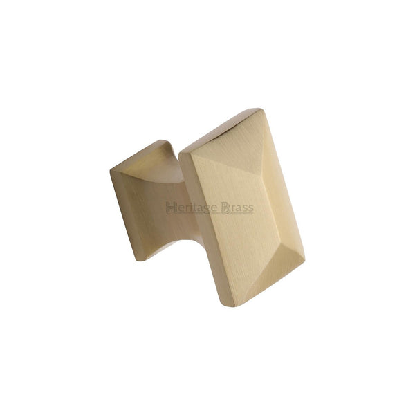 Pyramid Cabinet Knob by M Marcus - Heritage Brass