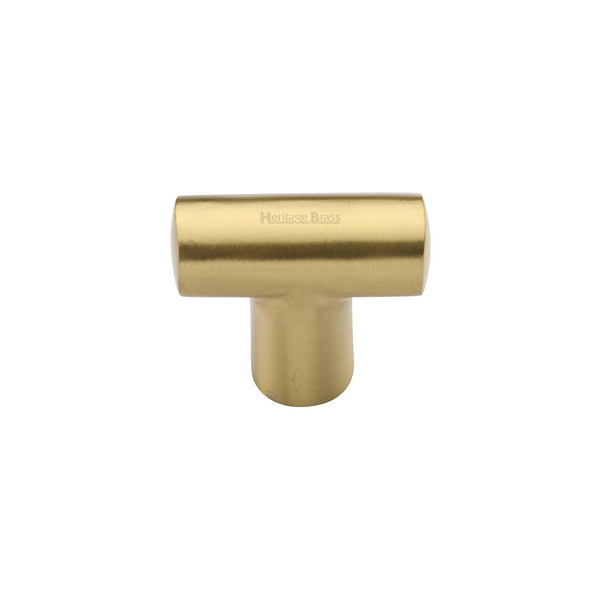 T Shaped Cabinet Knob by M Marcus - Heritage Brass