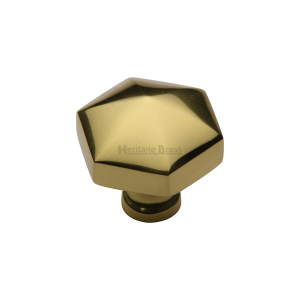 Classic Hexagon Cabinet Knob by M Marcus - Heritage Brass
