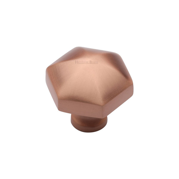 Classic Hexagon Cabinet Knob by M Marcus - Heritage Brass