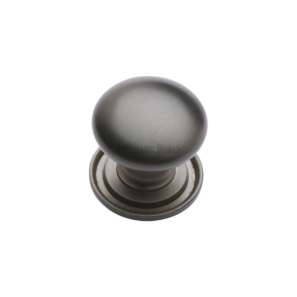 Victorian Round Cabinet Knob with Base by M Marcus - Heritage Brass