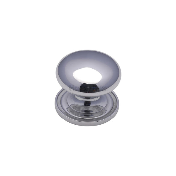 Victorian Round Cabinet Knob with Base by M Marcus - Heritage Brass