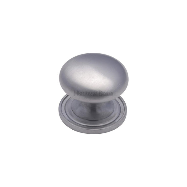 Victorian Round Cabinet Knob with Base by M Marcus - Heritage Brass