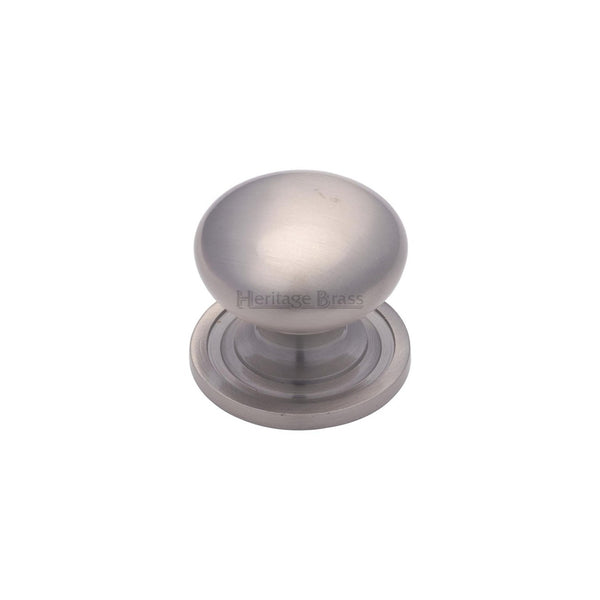 Victorian Round Cabinet Knob with Base by M Marcus - Heritage Brass