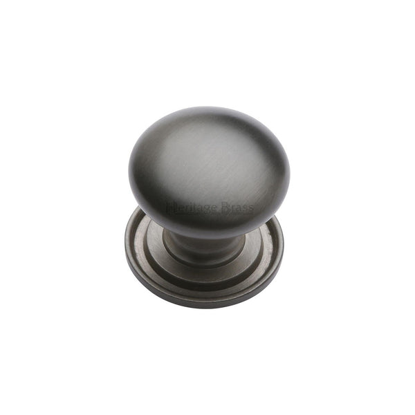 Victorian Round Cabinet Knob with Base by M Marcus - Heritage Brass