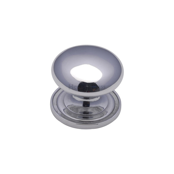Victorian Round Cabinet Knob with Base by M Marcus - Heritage Brass