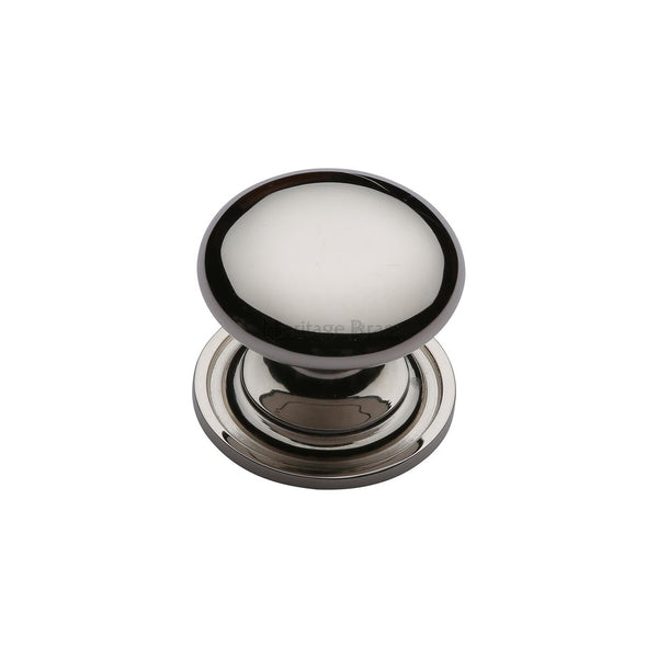 Victorian Round Cabinet Knob with Base by M Marcus - Heritage Brass