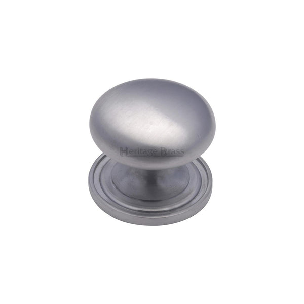 Victorian Round Cabinet Knob with Base by M Marcus - Heritage Brass