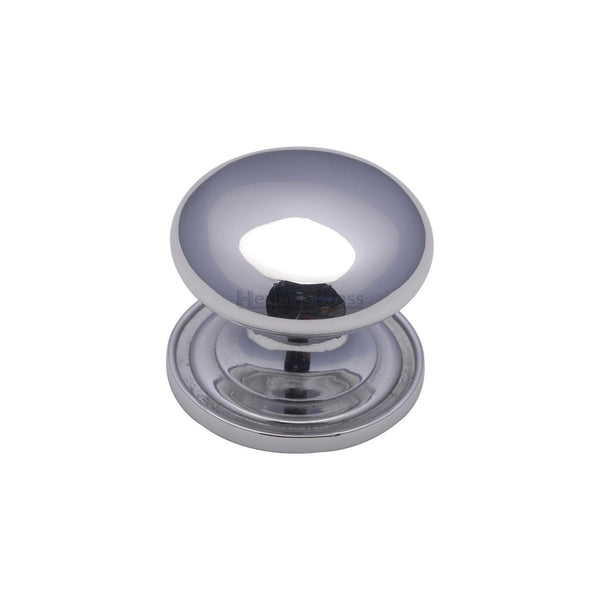 Victorian Round Cabinet Knob with Base by M Marcus - Heritage Brass