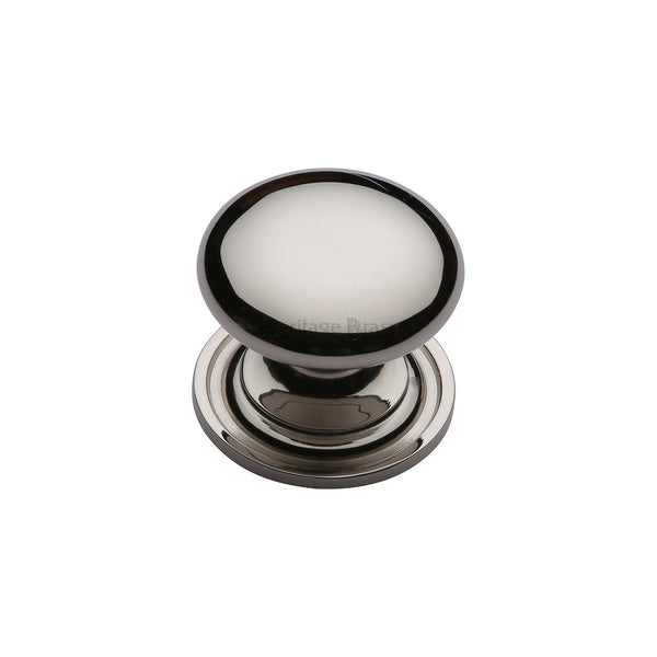 Victorian Round Cabinet Knob with Base by M Marcus - Heritage Brass