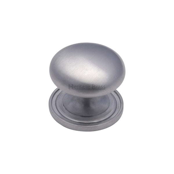 Victorian Round Cabinet Knob with Base by M Marcus - Heritage Brass