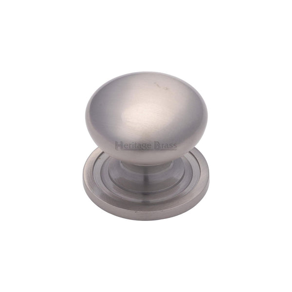 Victorian Round Cabinet Knob with Base by M Marcus - Heritage Brass
