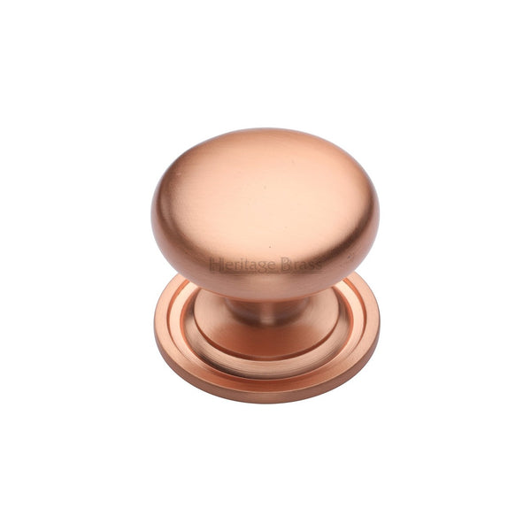 Victorian Round Cabinet Knob with Base by M Marcus - Heritage Brass
