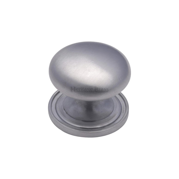 Victorian Round Cabinet Knob with Base by M Marcus - Heritage Brass